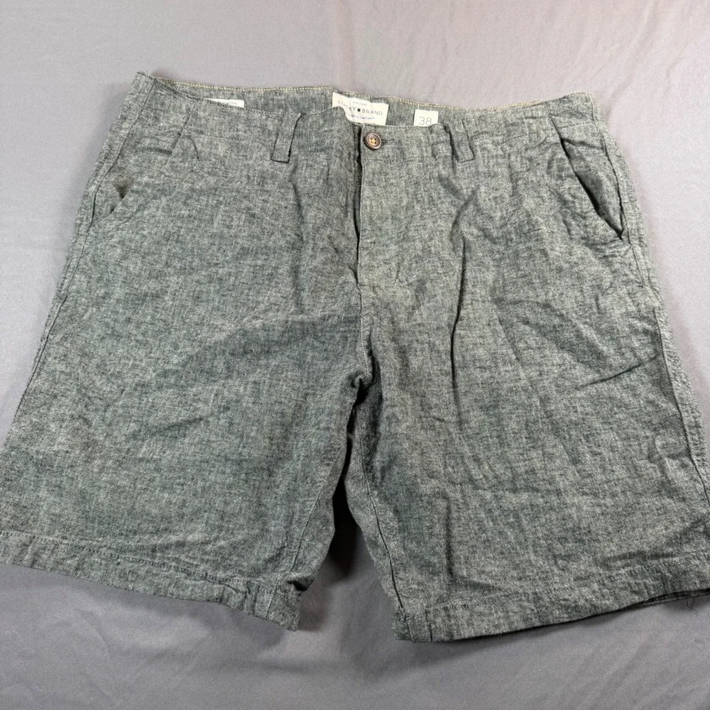 Lucky Brand Mens Saturday Stretch Gray Heathered Flat Front Shorts 38 7MD2192